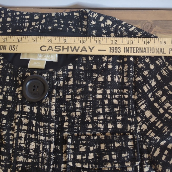 Michael Kors Textured Tweed Blazer 3/4 Sleeves - Picture 10 of 13